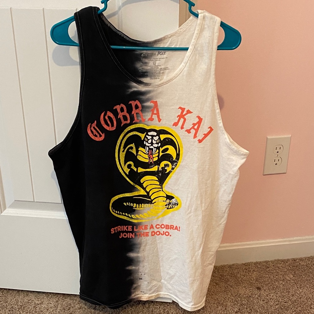Bioworld Black and White Cobra Kai Tank Top